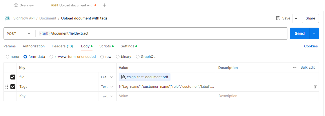 POSTMAN - SignNow API Setup - BODY.png